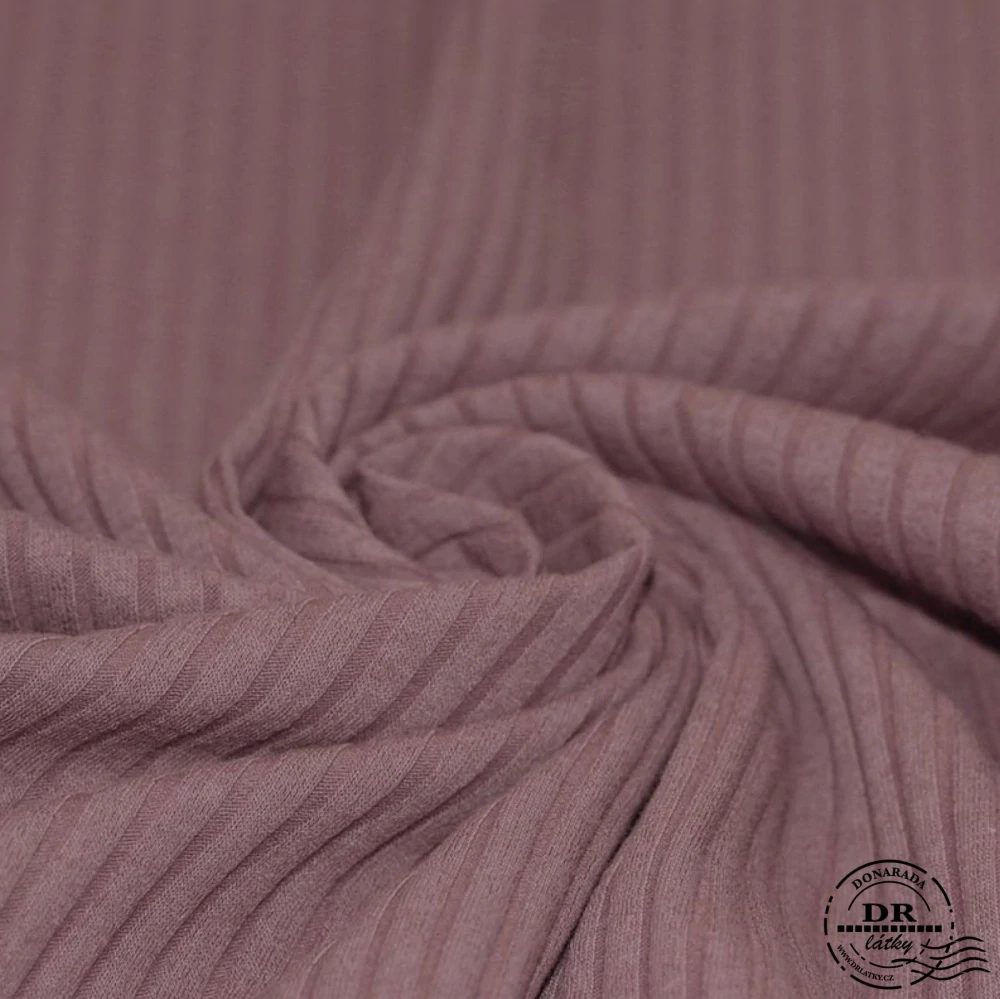 ŽEBROVANÝ ÚPLET ŠIROKÝ OLD MAUVE