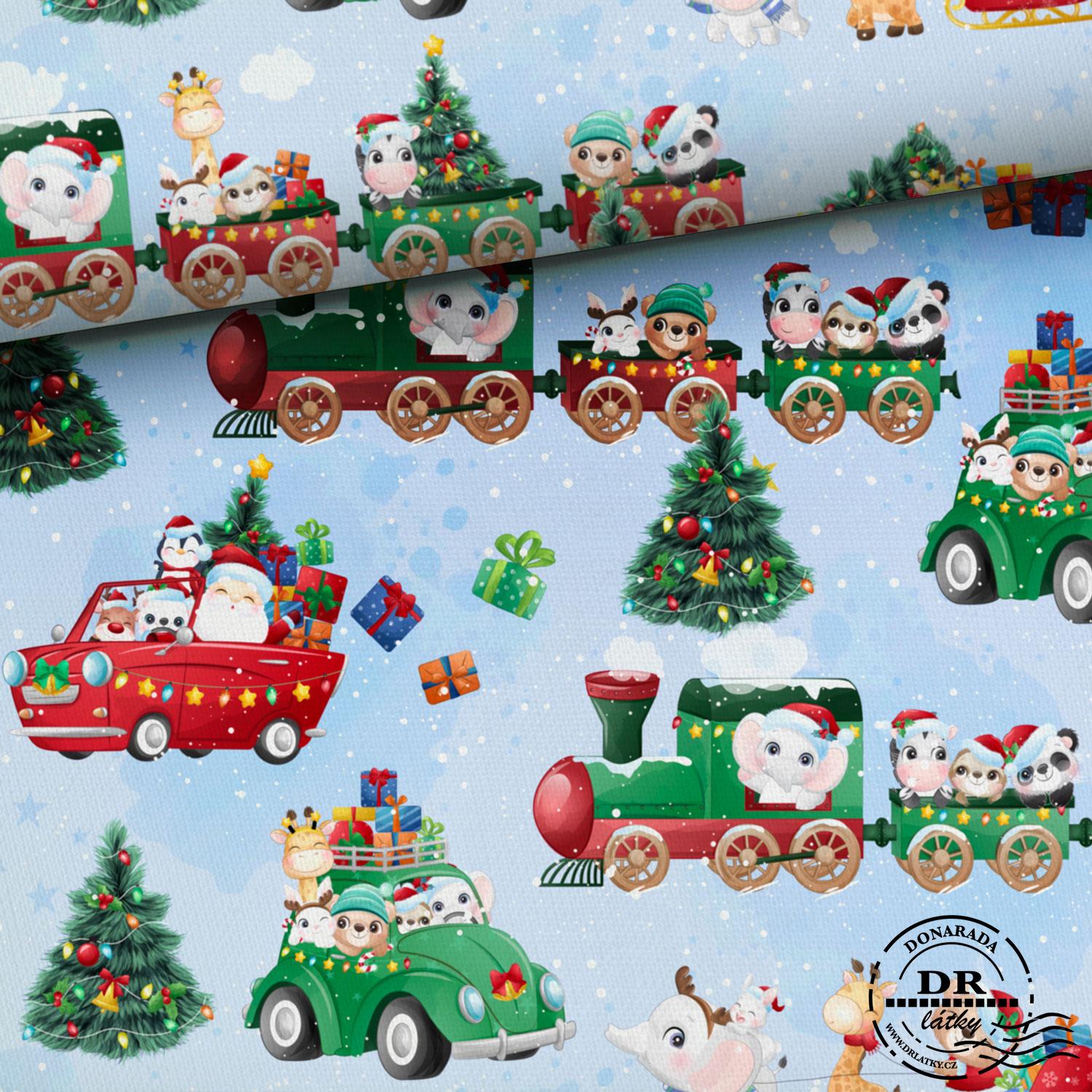 TEPLÁKOVINA VÁNOČNÍ MODRÁ 