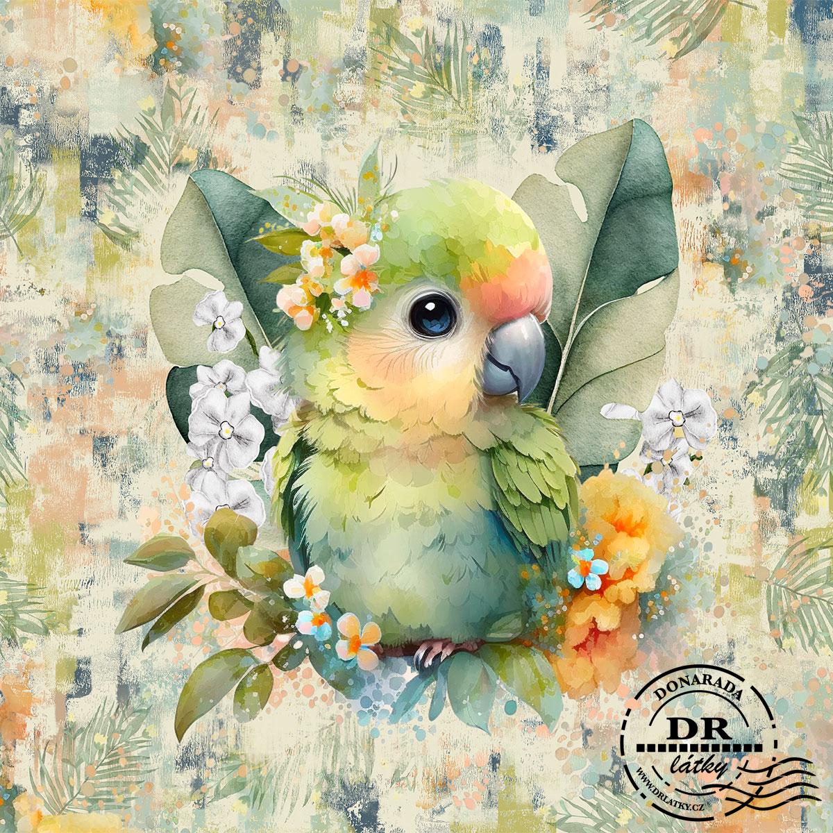 PANEL TROPICKÁ ZVÍŘÁTKA PAPOUŠEK